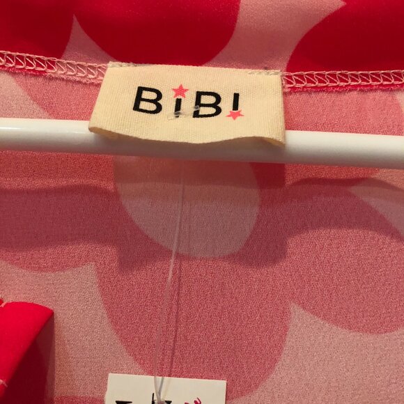 NEW! BiBi- Pink and Red Floral Top! - Picture 2 of 3